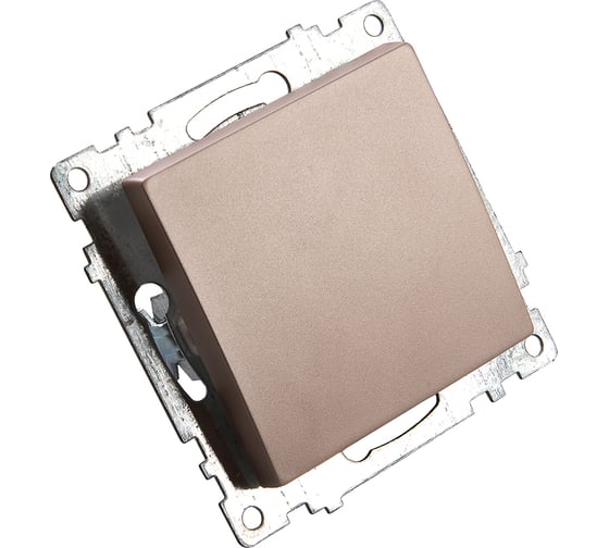Переключатель 1-клавишный (механизм) STEKKER gls10-7110-02, 250v, 10а, серия катрин, шампань, 49179