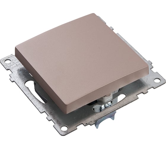 Переключатель 1-клавишный (механизм) STEKKER gls10-7110-02, 250v, 10а, серия катрин, шампань, 49179