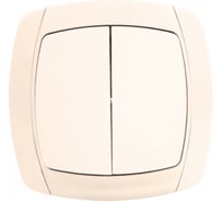 Выключатель 2-клавишный 10А бежевый Simple SQ Париж EKF ESV10-023-20