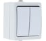Выключатель 2-клавишный 10А IP54 белый EKF Венеция SQ EVV10-023-10-54 1
