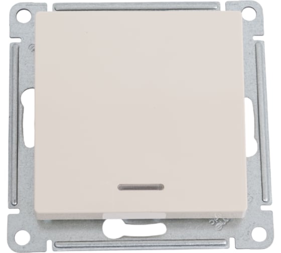 1-клавишный выключатель с подсветкой Systeme Electric (Schneider Electric) ATLASDESIGN сх.1а, 10АХ, бежевый ATN000213 1