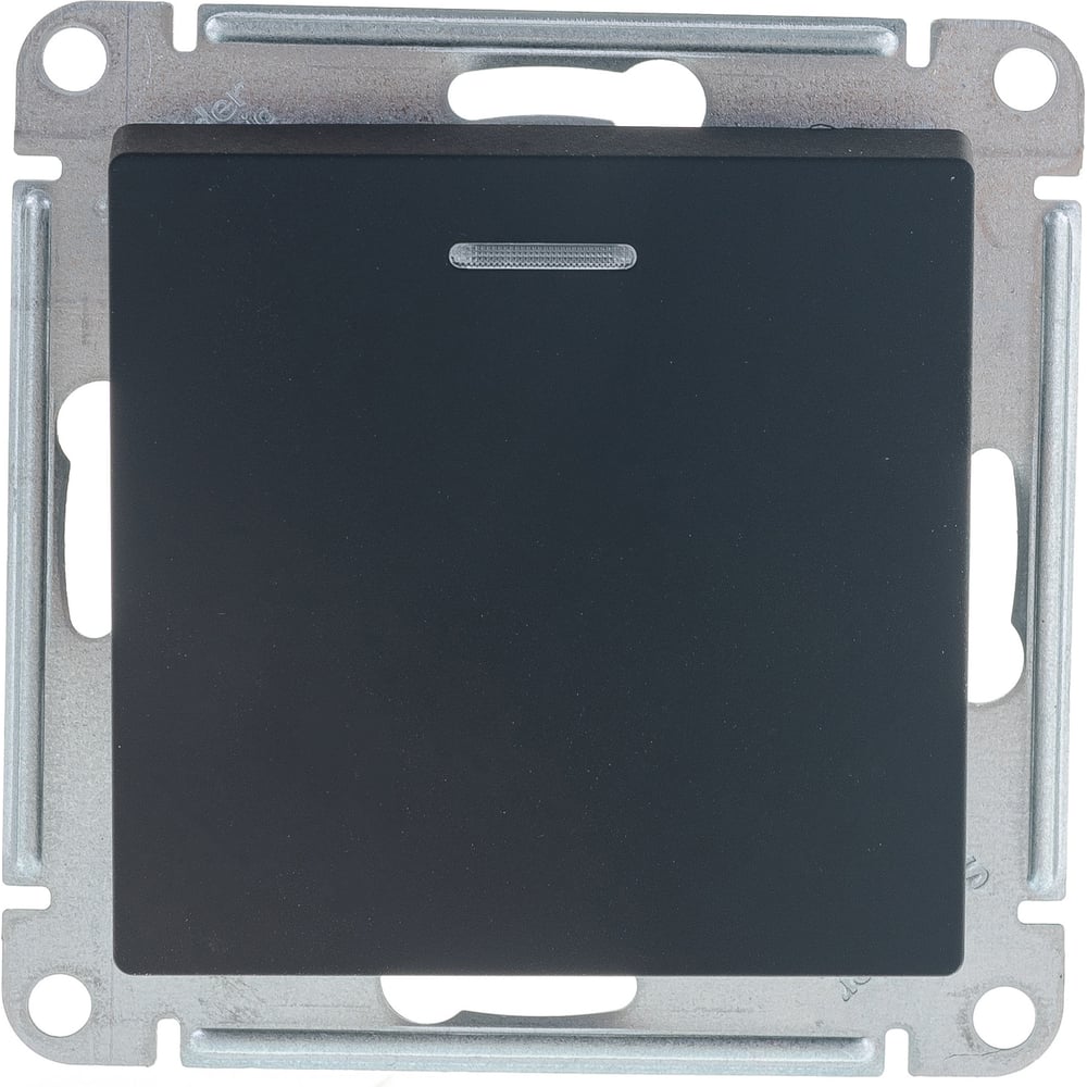 1-клавишный выключатель Systeme Electric ATLASDESIGN с подсветкой, сх ...