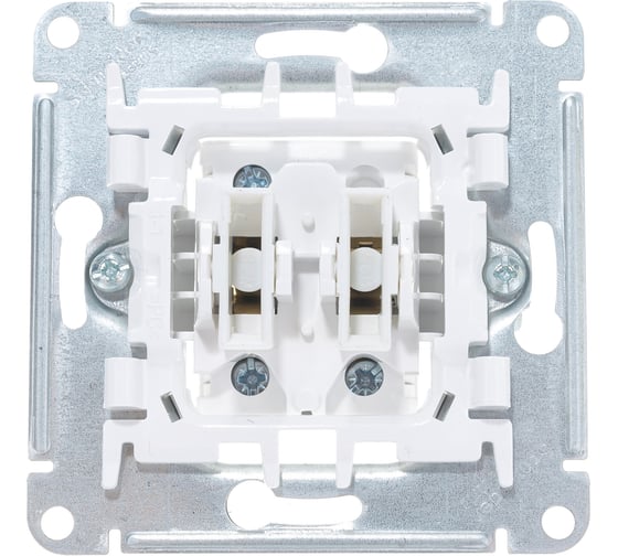 2-клавишный выключатель Systeme Electric ATLASDESIGN 10АХ, АЛЮМИНИЙ ATN000351