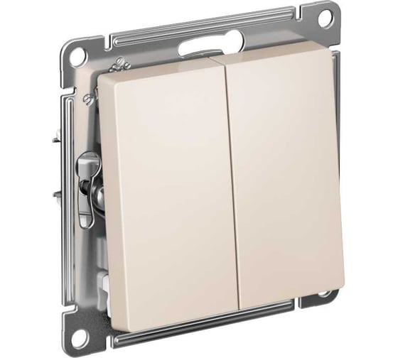 2-клавишный выключатель Systeme Electric (Schneider Electric) ATLASDESIGN сх.5, 10АХ,, БЕЖЕВЫЙ ATN000251 1