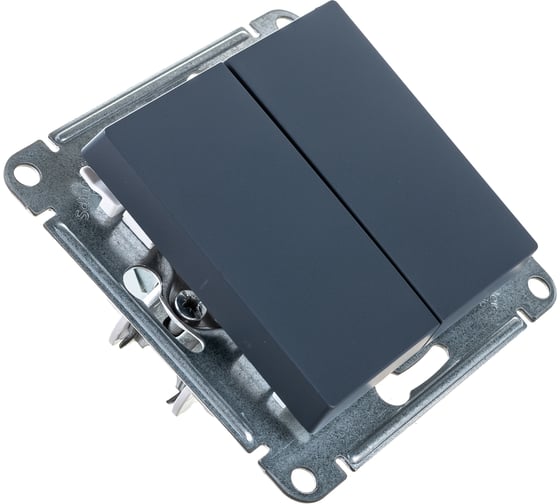 2-клавишный выключатель Systeme Electric ATLASDESIGN 10АХ, ГРИФЕЛЬ ATN000751