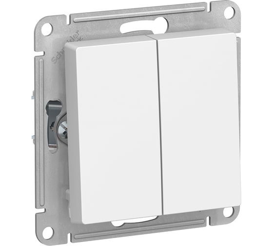 2-клавишный переключатель Systeme Electric (Schneider Electric) ATLASDESIGN сх.6, 10АХ, белый ATN000165