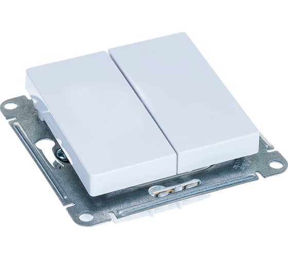 2-клавишный переключатель Systeme Electric ATLASDESIGN 10АХ, БЕЛЫЙ ATN000165
