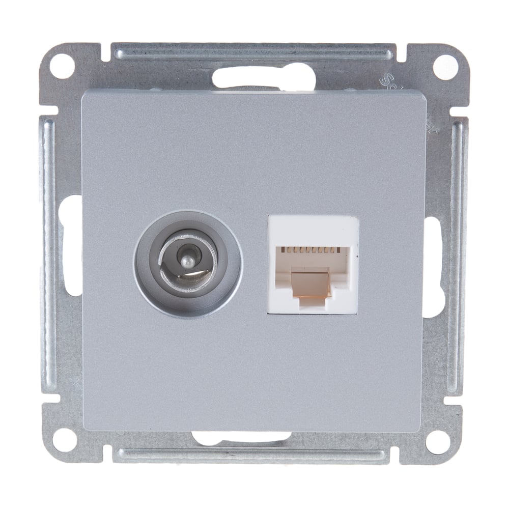 Двойная компьютерная+ТВ розетка Systeme Electric ATLASDESIGN RJ45+TV ...