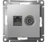 Розетка Systeme Electric (Schneider Electric) Atlasdesign двойная комп+ТВ, RJ45+TV, кат.5E, алюминий ATN000389 2