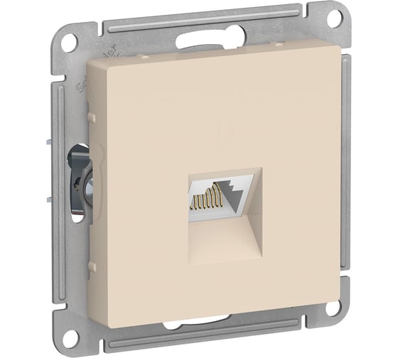 Розетка Systeme Electric (Schneider Electric) ATLASDESIGN компьютерная RJ45, бежевый ATN000283