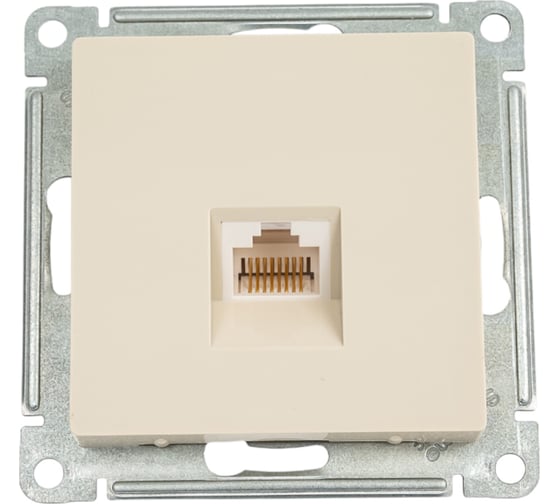 Розетка компьютерная Systeme Electric (Schneider Electric) ATLASDESIGN RJ45, БЕЖЕВЫЙ ATN000283 1