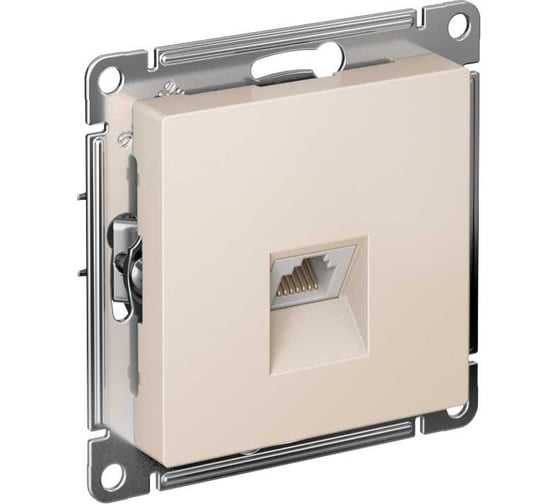 Розетка компьютерная Systeme Electric (Schneider Electric) ATLASDESIGN RJ45, БЕЖЕВЫЙ ATN000283 1