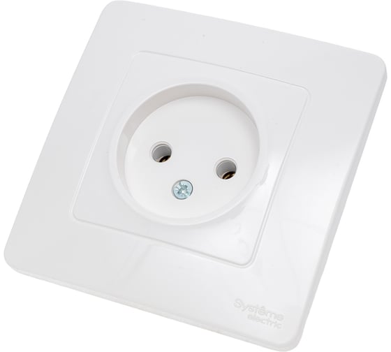 Розетка Systeme Electric BLANCA без заземления без шторок МОЛОЧНЫЙ BLNRS000012
