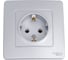 Розетка Systeme Electric BLANCA с заземлением без шторок, АЛЮМИНИЙ BLNRS001013 1