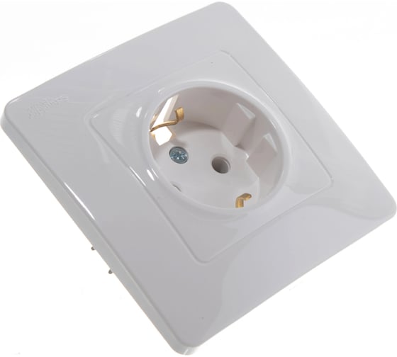 Розетка Systeme Electric BLANCA с заземлением без шторок, БЕЛЫЙ BLNRS001011