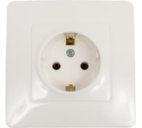 Розетка Systeme Electric BLANCA с заземлением без шторок, МОЛОЧНЫЙ BLNRS001012 16313819