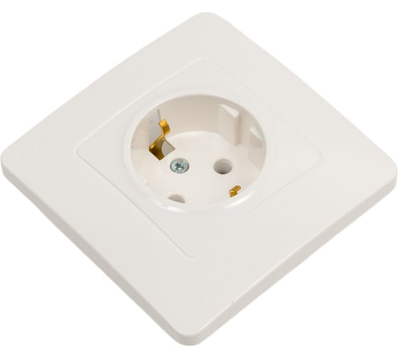 Розетка Systeme Electric BLANCA с заземлением без шторок, МОЛОЧНЫЙ BLNRS001012
