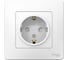Розетка Systeme Electric BLANCA с заземлением со шторками, БЕЛЫЙ BLNRS001111 2