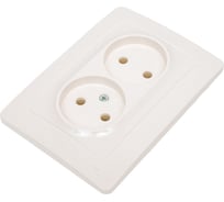 Двойная розетка Systeme Electric BLANCA без заземления, без шторок, МОЛОЧНЫЙ BLNRS000022