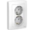Двойная розетка Systeme Electric BLANCA с заземлением, без шторок, БЕЛЫЙ BLNRS001021 1