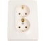 Двойная розетка Systeme Electric BLANCA с заземлением, без шторок, МОЛОЧНЫЙ BLNRS001022 1