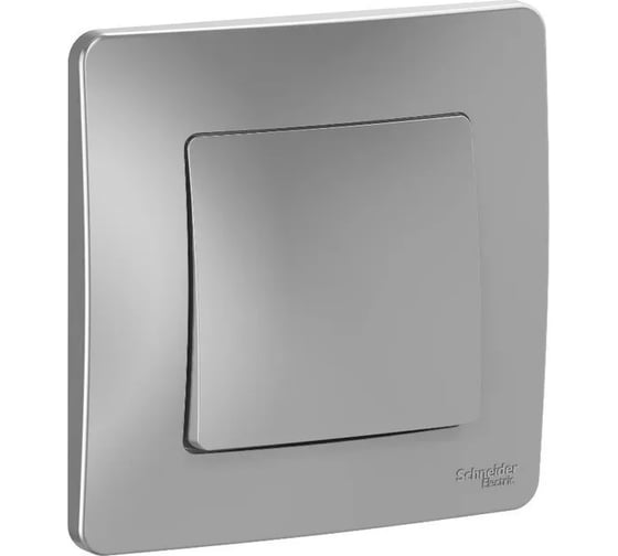 1-клавишный выключатель Systeme Electric BLANCA 10А, 250B, АЛЮМИНИЙ BLNVS010103