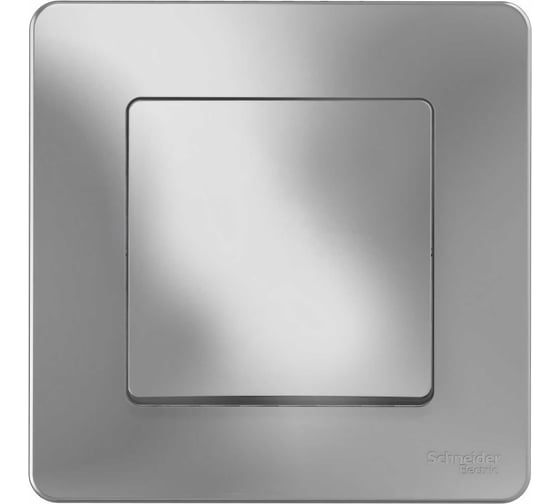 1-клавишный выключатель Systeme Electric BLANCA 10А, 250B, АЛЮМИНИЙ BLNVS010103