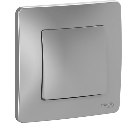 1-клавишный выключатель Systeme Electric BLANCA 10А, 250B, АЛЮМИНИЙ BLNVS010103