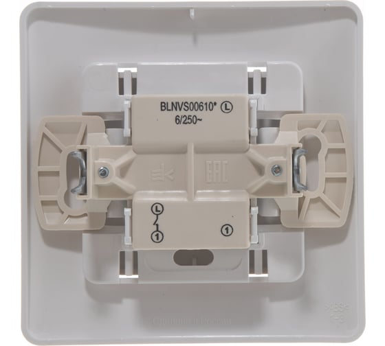 1-клавишный выключатель Systeme Electric BLANCA 6А, 250B, БЕЛЫЙ BLNVS006101