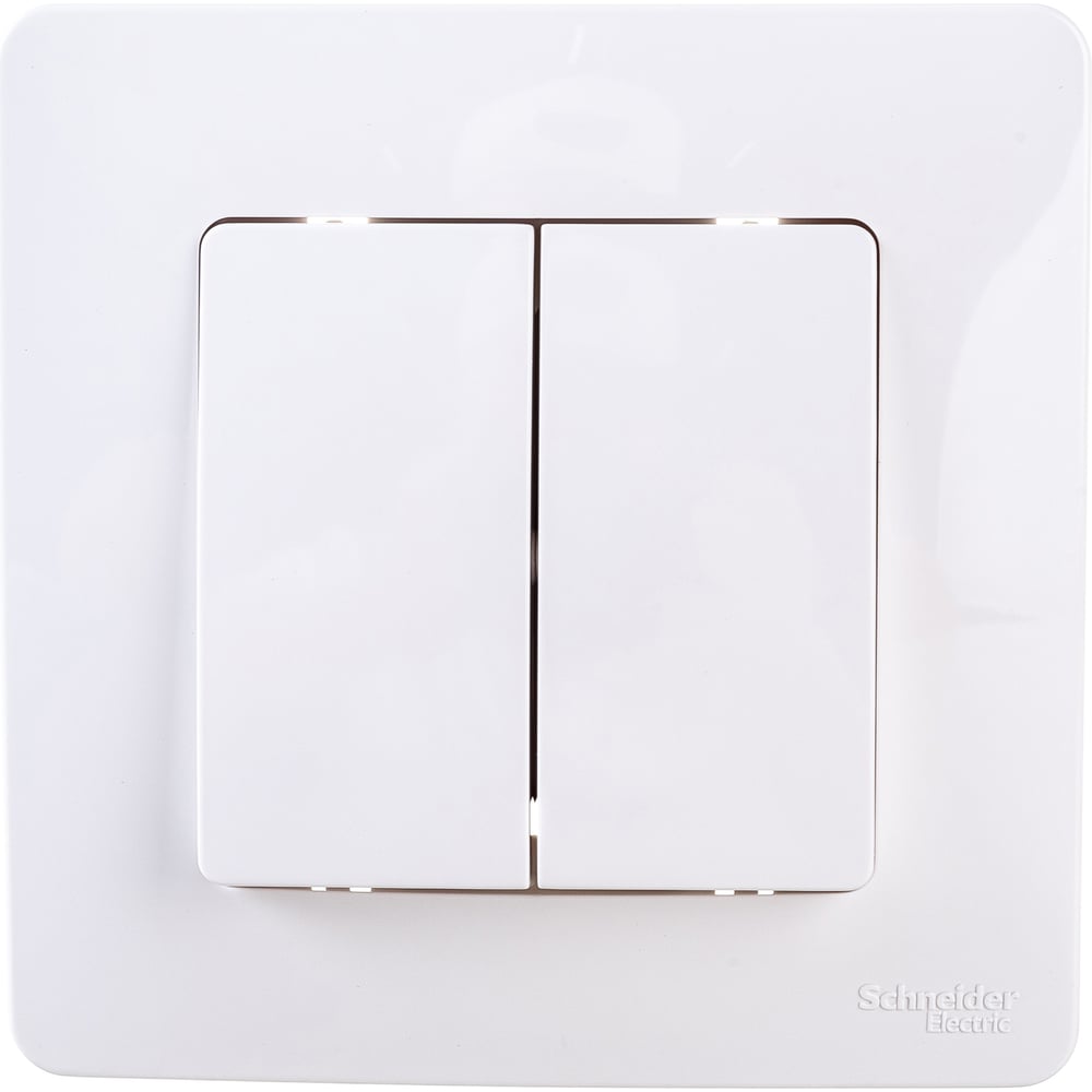 2-клавишный выключатель Schneider Electric BLANCA 10А, 250B, БЕЛЫЙ ...