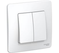 2-клавишный выключатель Systeme Electric ( Schneider Electric) BLANCA С/У, 10А, 250B, БЕЛЫЙ BLNVS010501