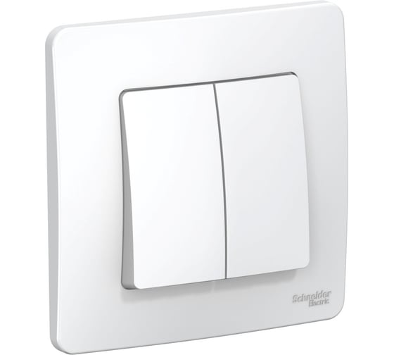 2-клавишный выключатель Systeme Electric BLANCA 10А, 250B, БЕЛЫЙ BLNVS010501
