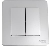 2-клавишный выключатель Systeme Electric ( Schneider Electric) BLANCA С/У, 10А, 250B, АЛЮМИНИЙ BLNVS010503
