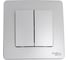 2-клавишный выключатель Systeme Electric ( Schneider Electric) BLANCA С/У, 10А, 250B, АЛЮМИНИЙ BLNVS010503 1