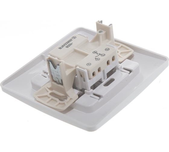 2-клавишный выключатель Systeme Electric BLANCA 6А, 250В, БЕЛЫЙ BLNVS006501