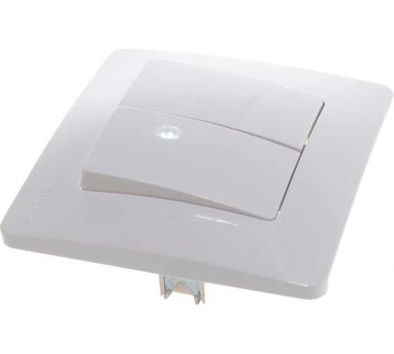 2-клавишный выключатель Systeme Electric BLANCA 6А, 250В, БЕЛЫЙ BLNVS006501