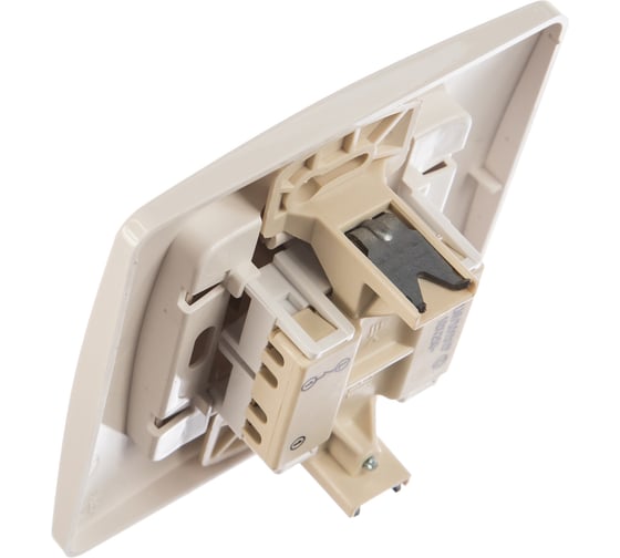 1-клавишный выключатель Systeme Electric BLANCA 10А, 250B, МОЛОЧНЫЙ BLNVS010102