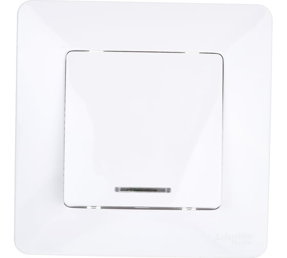 1-клавишный выключатель Systeme Electric BLANCA с подсветкой, 10А, 250B, БЕЛЫЙ BLNVS010111