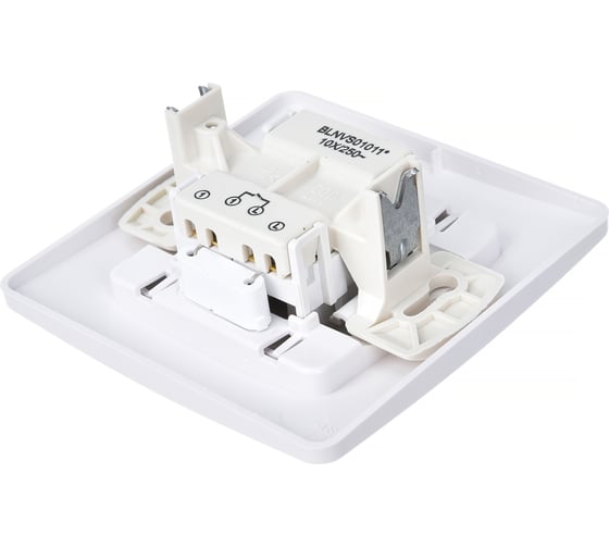 1-клавишный выключатель Systeme Electric BLANCA с подсветкой, 10А, 250B, БЕЛЫЙ BLNVS010111