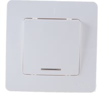 1-клавишный выключатель Systeme Electric BLANCA с подсветкой 10А, 250B, МОЛОЧНЫЙ BLNVS010112