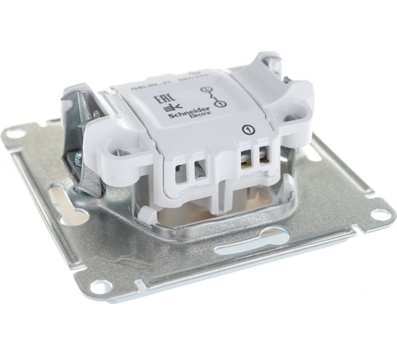 1-клавишный выключатель Systeme Electric GLOSSA 10АХ, АЛЮМИНИЙ GSL000311
