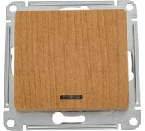 1-клавишный выключатель Systeme Electric GLOSSA с подсветкой, 10АХ, ДЕРЕВО ДУБ GSL000513