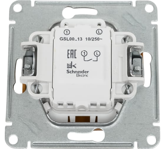 1-клавишный выключатель Systeme Electric GLOSSA с подсветкой, 10АХ, ДЕРЕВО ДУБ GSL000513