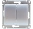 2-клавишный выключатель Systeme Electric (Schneider Electric) GLOSSA, сх.5, 10АХ, алюминий GSL000351 1