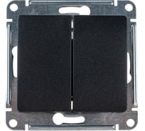 2-клавишный выключатель Systeme Electric (Schneider Electric) GLOSSA, сх.5, 10АХ, антрацит GSL000751