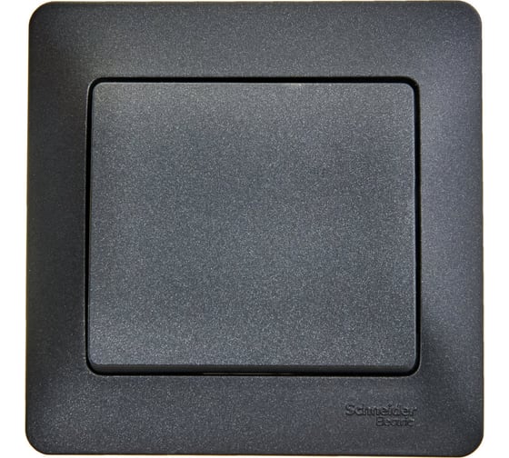1-клавишный выключатель Systeme Electric GLOSSA 10АХ, АНТРАЦИТ GSL000711