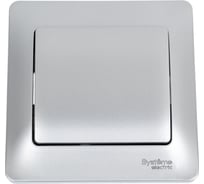 1-клавишный выключатель Systeme Electric GLOSSA 10АХ, АЛЮМИНИЙ GSL000312