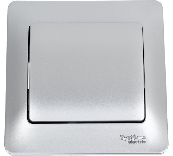 1-клавишный выключатель Systeme Electric GLOSSA 10АХ, АЛЮМИНИЙ GSL000312