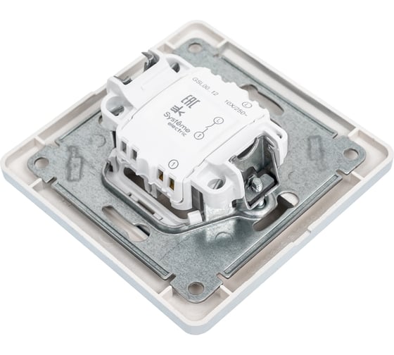 1-клавишный выключатель Systeme Electric GLOSSA 10АХ, АЛЮМИНИЙ GSL000312