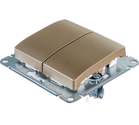 2-клавишный выключатель Systeme Electric GLOSSA 10АХ, ТИТАН GSL000451
